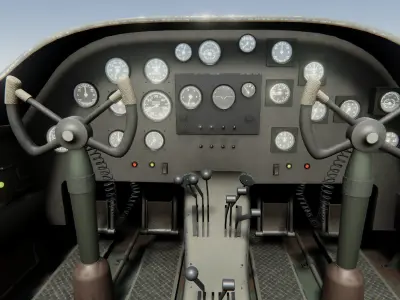 Airplane Cockpits Low-poly 3D model