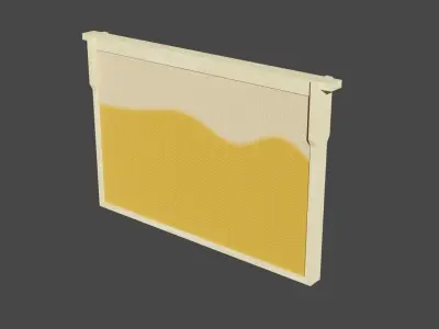 Bee Hive and honeycombs 3D Low-poly 3D model