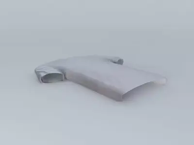 Low-Poly White T-Shirt Free 3D model