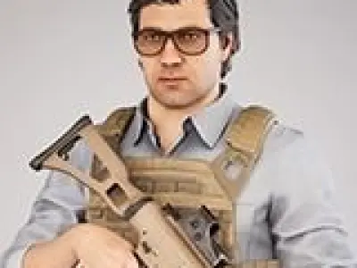 Casual Soldier 14 Low-poly 3D model