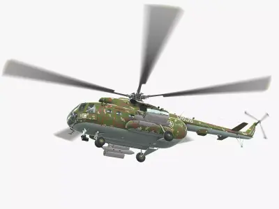 Mi-17 Slovak Air Force Animated Low-poly 3D model