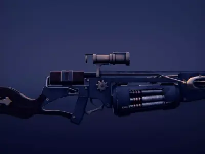 Game-Ready LWFV Crossbow Low Poly Realistic PBR Weapon Low-poly 3D model