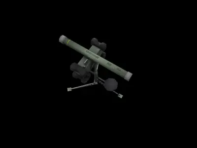 RBS 70 anti-aircraft missile Low-poly 3D model