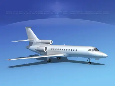 Dassault Falcon 900 Bare Metal 3D model