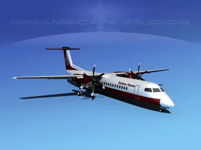 Dehaviland DHC-8 400 Charleston Express 3D model