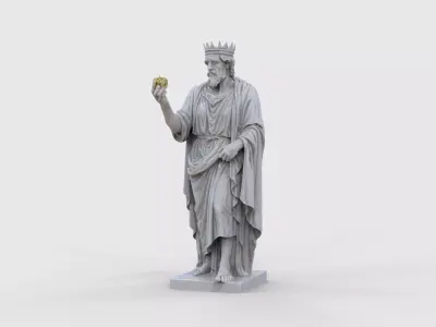 King Midas Statue - Detailed 3D Mythological Royal Sculpture 3D print model