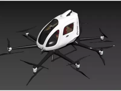 unmanned passenger-carrying aircraft 3D model