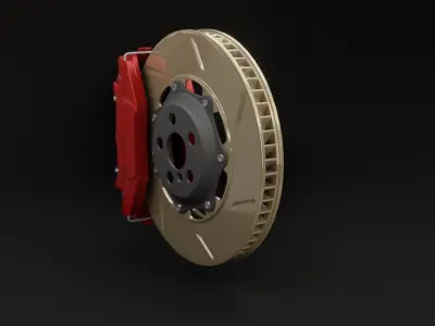Brembo 4 pistom brake 3D model