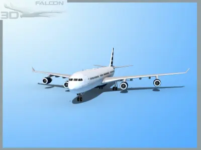 Falcon3D A340-600 Corporate 4 3D model