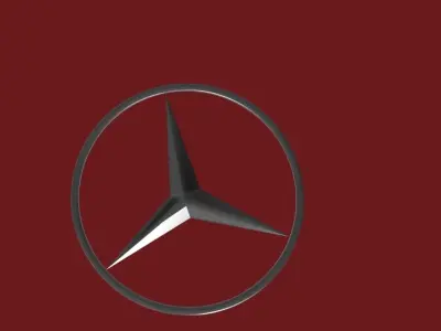 mercedes logo Free 3D model