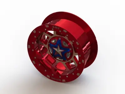 Cast rim XD-XS827 R3 - size 16x7 - Captain America edition 3D model