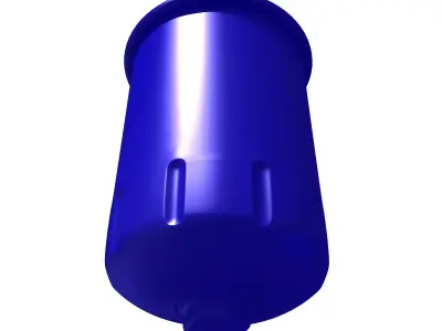 Blue Oil Filter 57 3D model
