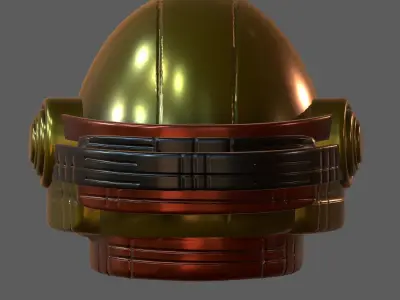 Gas mask helmet 3d model scifi Low-poly  Low-poly 3D model 543