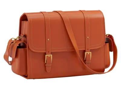 Natural leather bag  Low-poly 3D model