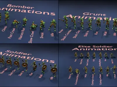 Goblin Army Asset Pack Low-poly 3D model