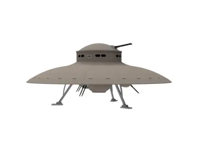 German Medium Attack Saucer WWII 3D print model