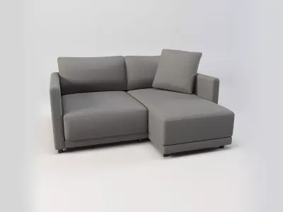Gather arm wide chaise sectional sofa Free low-poly 3D model buy