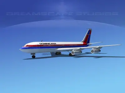 Boeing 707 Air Dominicana 3D model