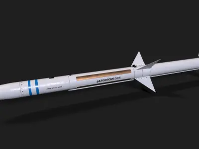 pl12 air to air missile Low-poly 3D model