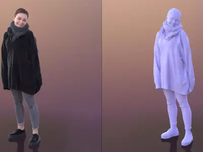 Nelly 10330 Standing Casual Woman Free 3D model