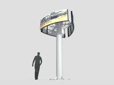 Billboard M10 Low-poly 3D model