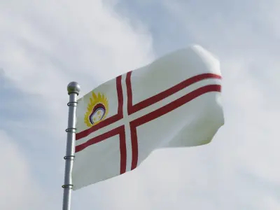 Animated Latvia Flags 3D model