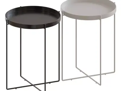 Habibi Jet Black Side Table 3D model