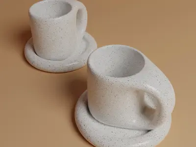 Decoration - Mug Terrazzo Free low-poly 3D model