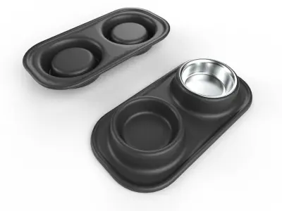 Pet Bowl M11 - with STL Low-poly 3D model