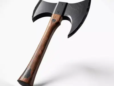 Double Bladed Battle Axe 3D model purchase