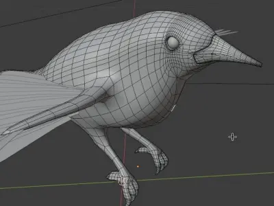 AMERICAN YELLOW BIRD Low-poly 3D model