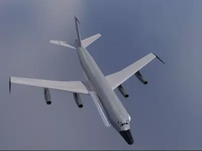 RC-135D ELINT SIGINT Style Jet - Custom 1950s Aircraft Low-poly 3D model