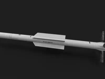 r77 air to air missile Low-poly 3D model