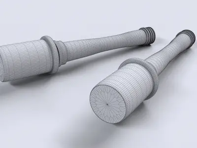 WWII Stick Grenade Low-poly 3D model