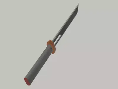 Tactical Katana Low-poly 3D model