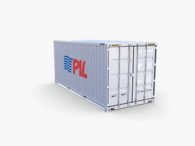 20ft Shipping Container PIL 3D model