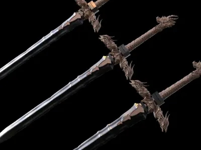 Black Dragon sword 3D model