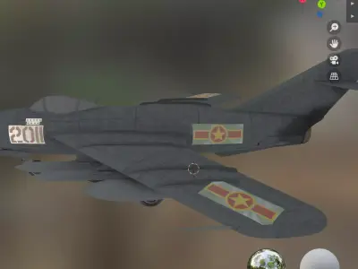 mig 17 jet Low-poly 3D model