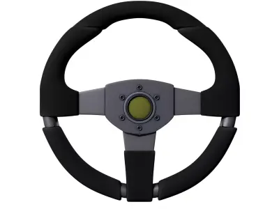 Steering Wheel Low-poly 3D model