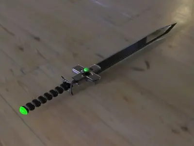 Sci-fi Sword Low-poly 3D model order