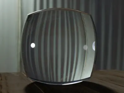 Hexasphere optical lens Simple Shapes Collection Free 3D model