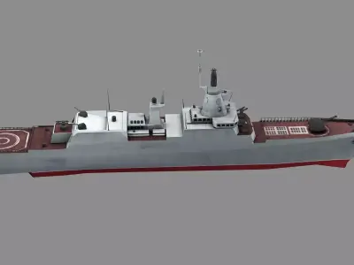 USA Alvaro De Bazan Class B Low-Poly 3D Model Low-poly 3D model