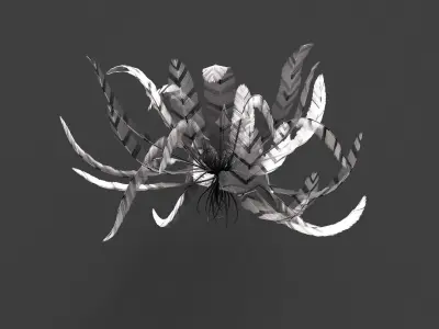 Feather Stars Low-poly 3D model