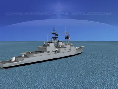 Spruance Class DD989 USS Deyo 3D model