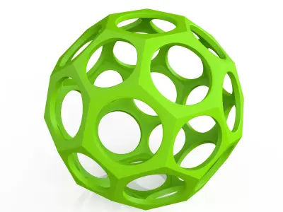 Hexagon ball 3d Free 3D model