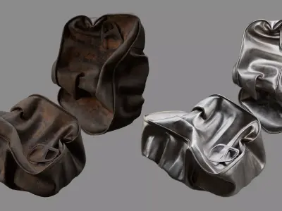 Crushed Fish Can 05 3D model