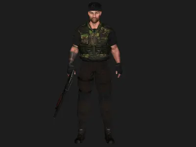AAA 3D REALISTIC MALE CHARACTER - SURVIVAL APOCALYPSE OUTFIT Low-poly 3D model