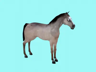 lowpoly horse 3D model