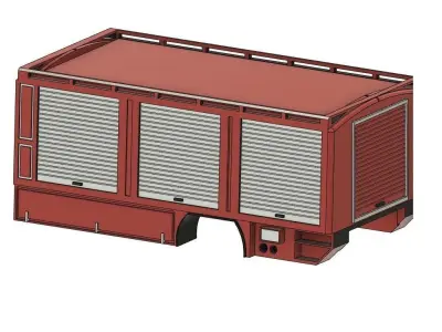FEUERWEHR AUFBAU LKW TRUCK LASTWAGEN KAROSSERIE KABINE 3D print model