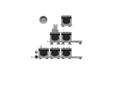 Street feeder for stray cats Free 3D print model